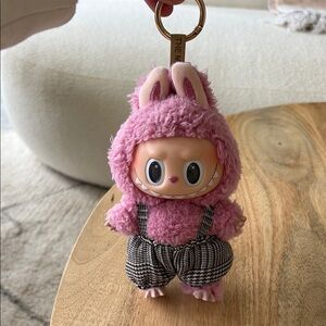 Pink Bunny Plush Keychain